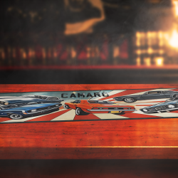 Chevrolet Camaro Old Skool American Classic Muscle Car Bar Mat Runner